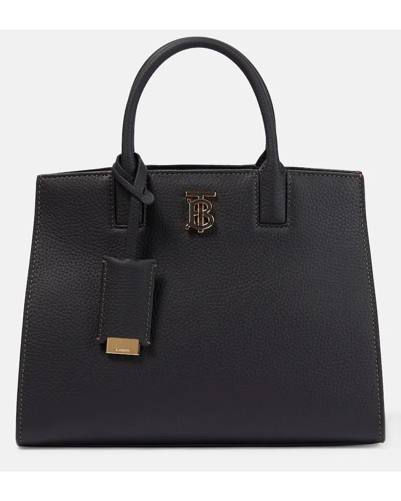 Burberry Tote Frances Mini mit Leder Schwarz