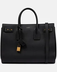 Saint Laurent Tote Sac De Jour Medium aus Leder Schwarz