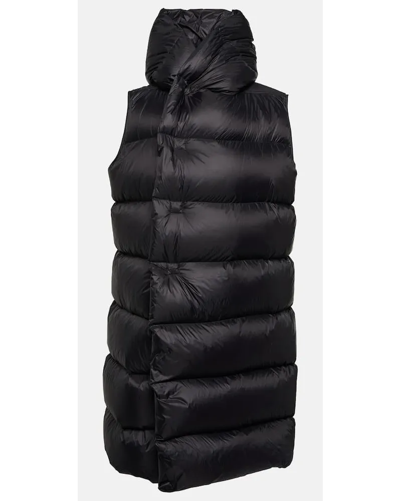 Rick Owens Daunenweste Schwarz