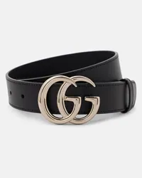 Gucci Guertel GG Marmont aus Leder Schwarz