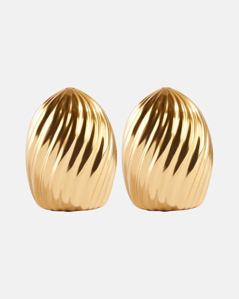 L’OBJET Salz- und Pfefferstreuer Ripple Spice Jewels Gold