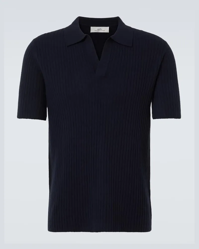 arch4 Polopullover Mr Timo aus Kaschmir Blau