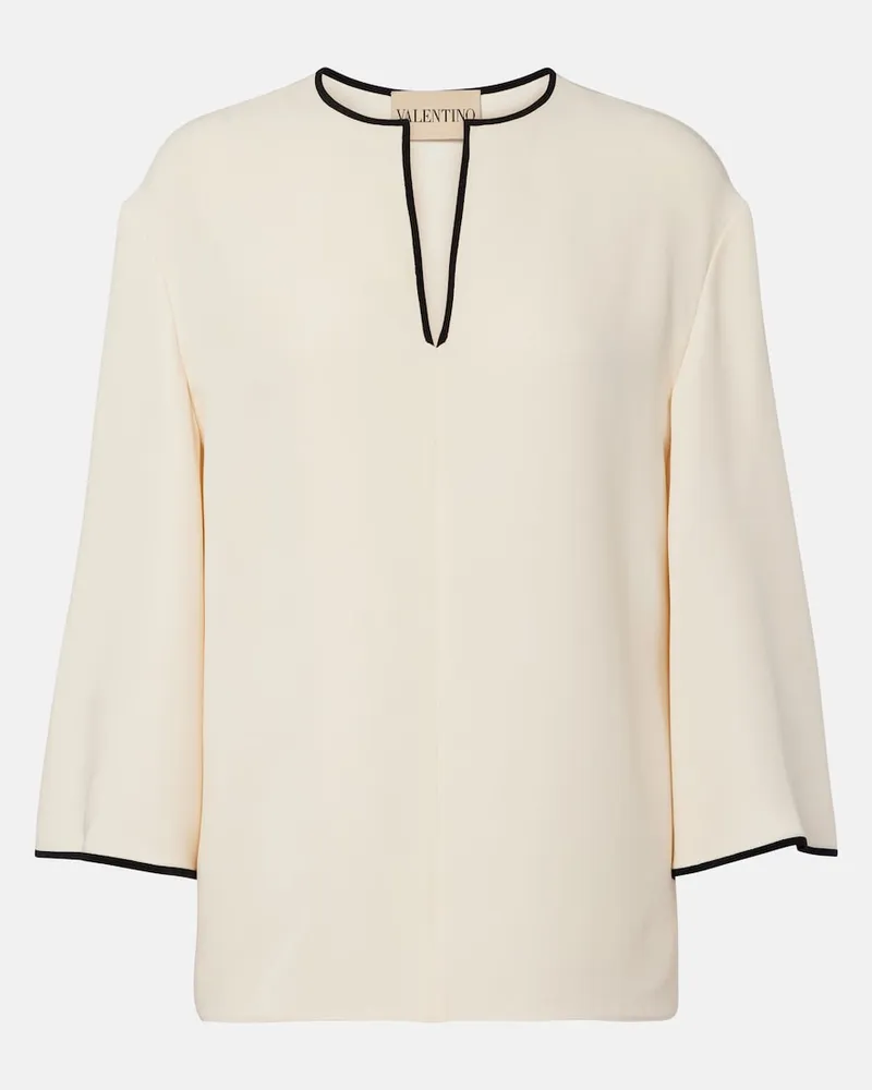 Valentino Garavani Top aus Cady Couture Weiß