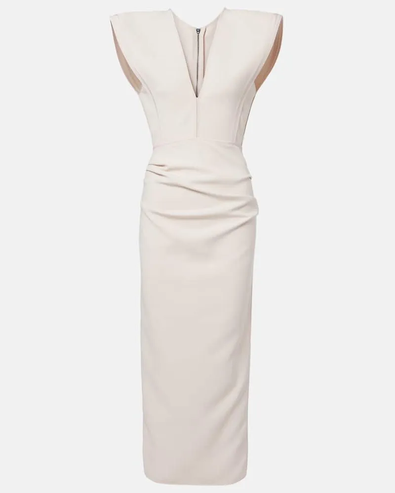 Maticevski Midikleid Wingtip Weiß