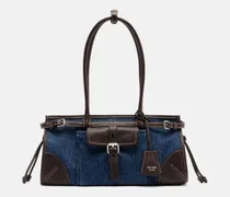 Schultertasche Prada Bonnie Medium aus Denim
