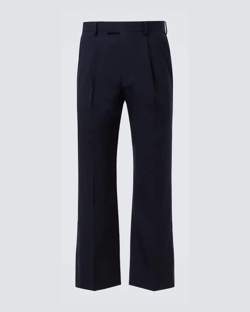 AURALEE Gerade Hose aus Wolle Blau