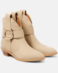 See by Chloé See By Chloe Ankle Boots New Ring 40 aus Leder Beige