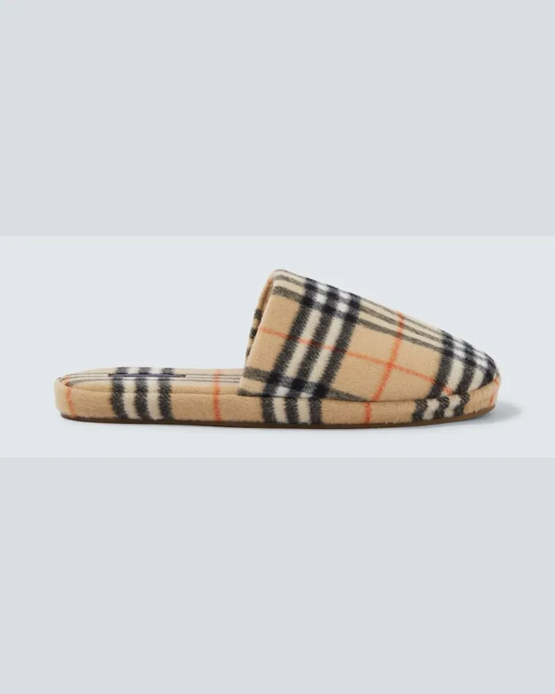 Burberry Slippers Burberry Check Beige