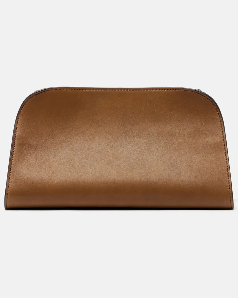 The Row Clutch Peggy aus Leder Braun