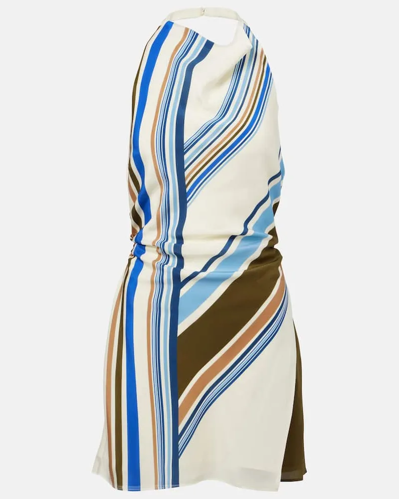 SIR Minikleid Thistle aus Seiden-Crêpe Blau