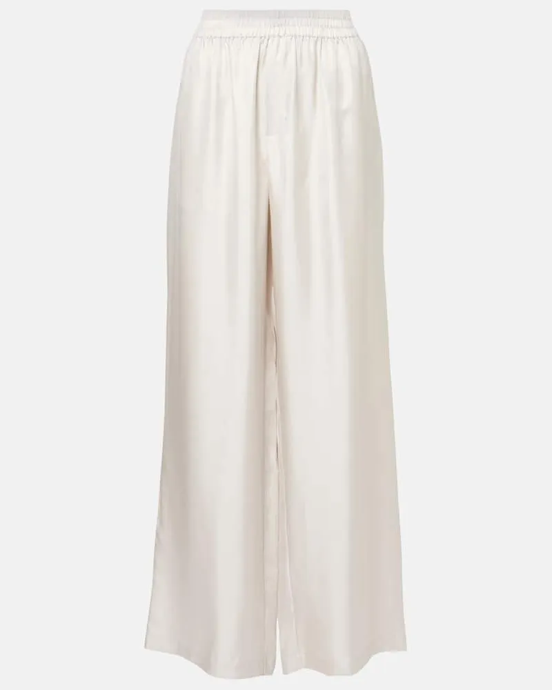 Lisa Yang Weite Hose aus Seide Beige
