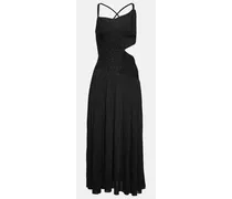 One-Shoulder-Midikleid aus Strick