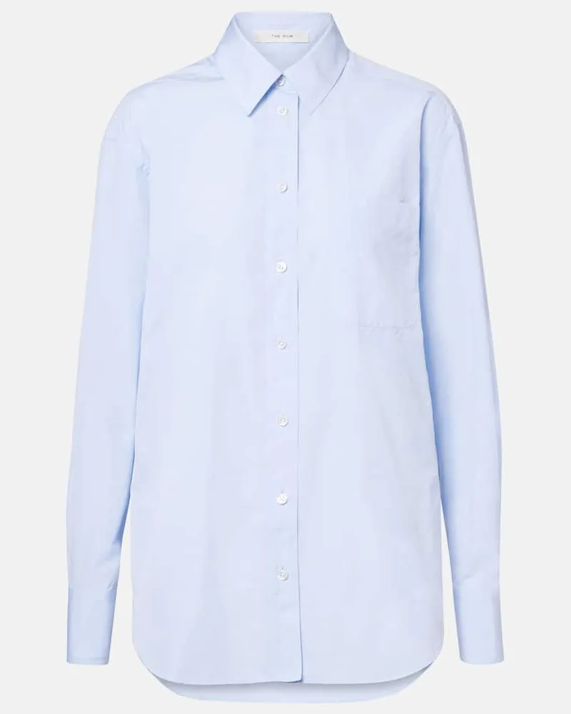 The Row Hemd Gavina aus Baumwoll-Chambray Blau