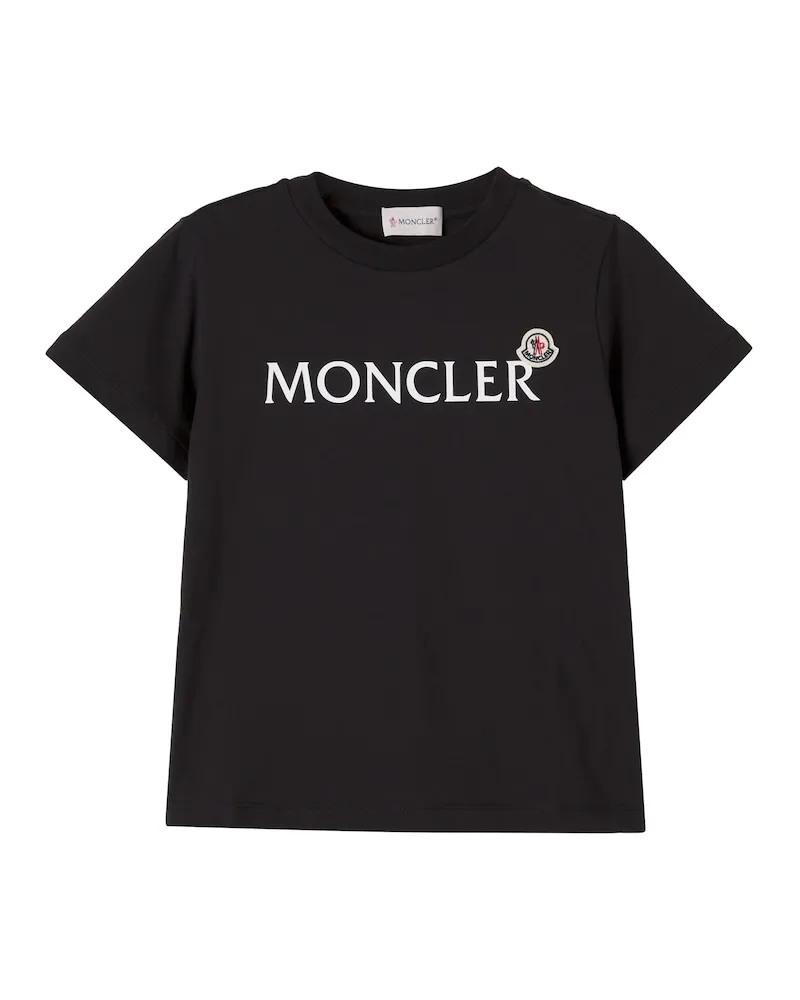 Moncler T-Shirt aus Baumwoll-Jersey Schwarz