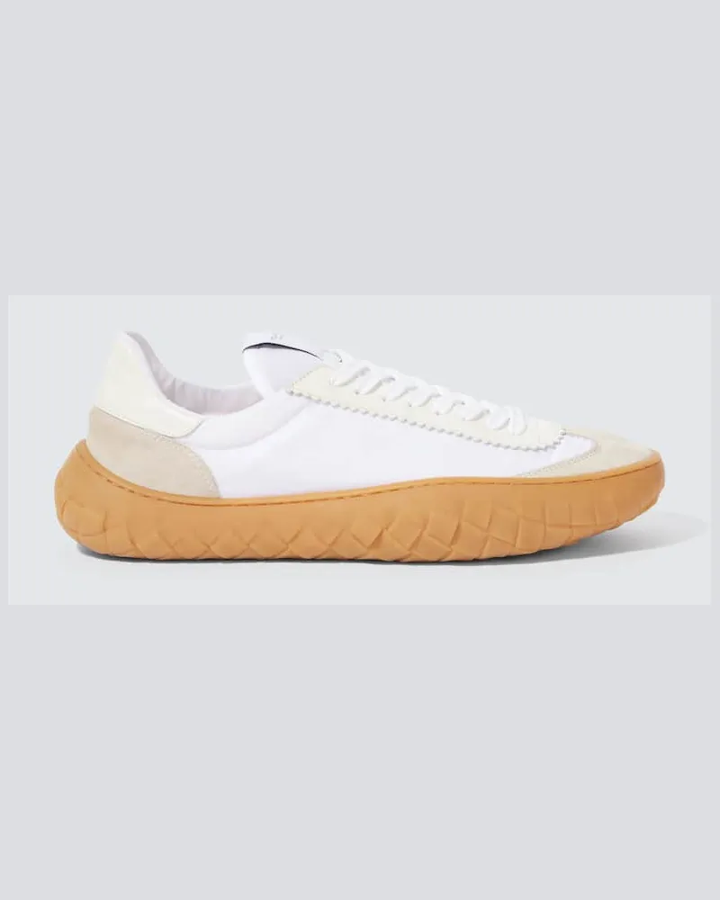 Bottega Veneta Sneakers mit Veloursleder Weiß