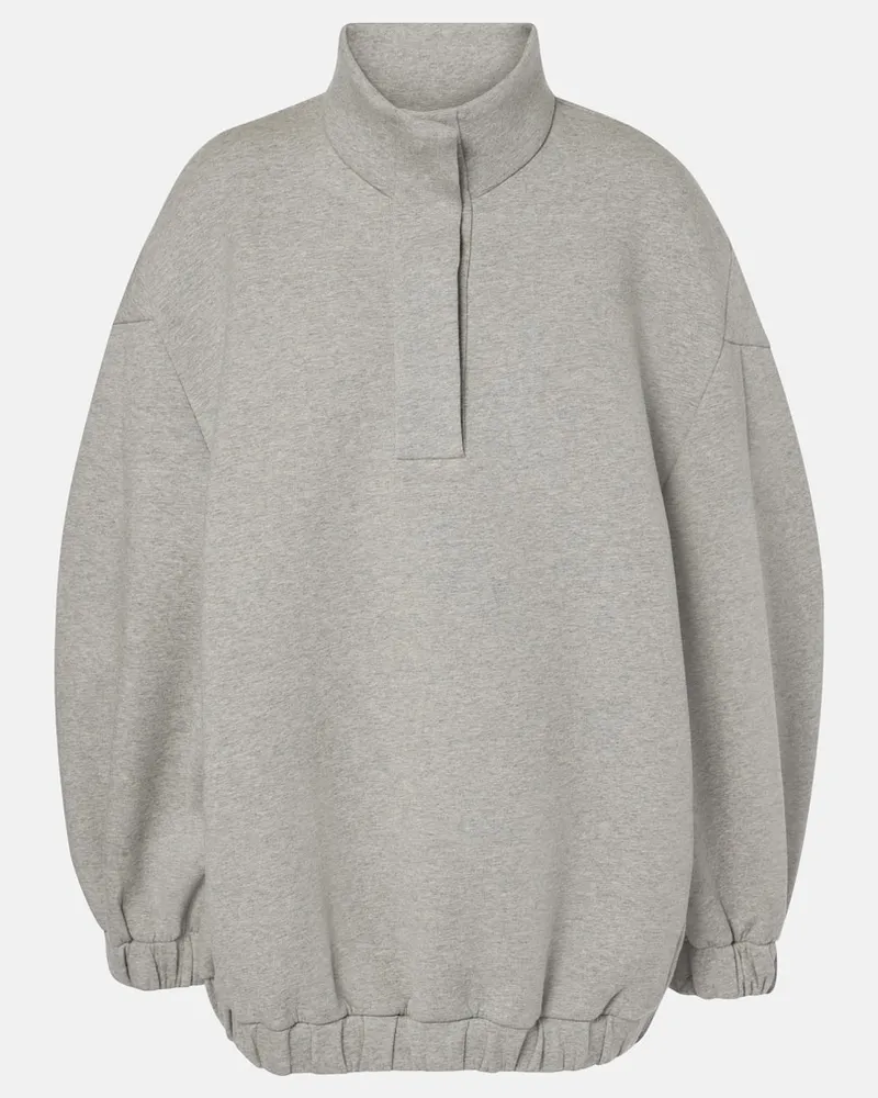 Dries van Noten Oversize-Sweatshirt aus Jersey Grau