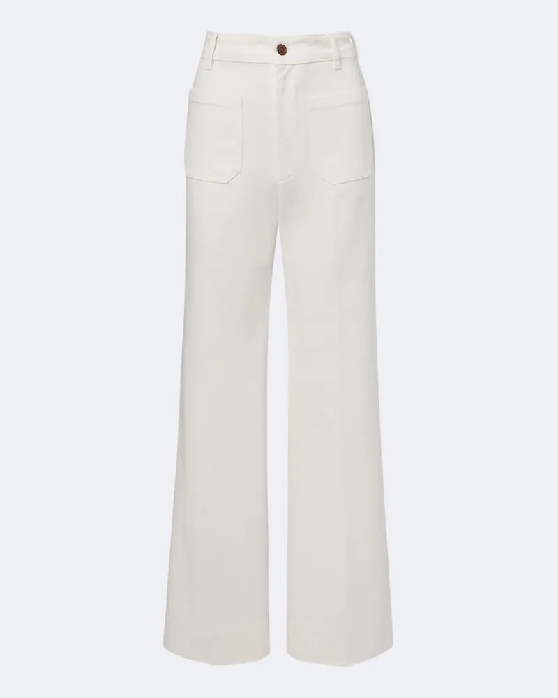 Victoria Beckham Wide-Leg Jeans Alina Weiß