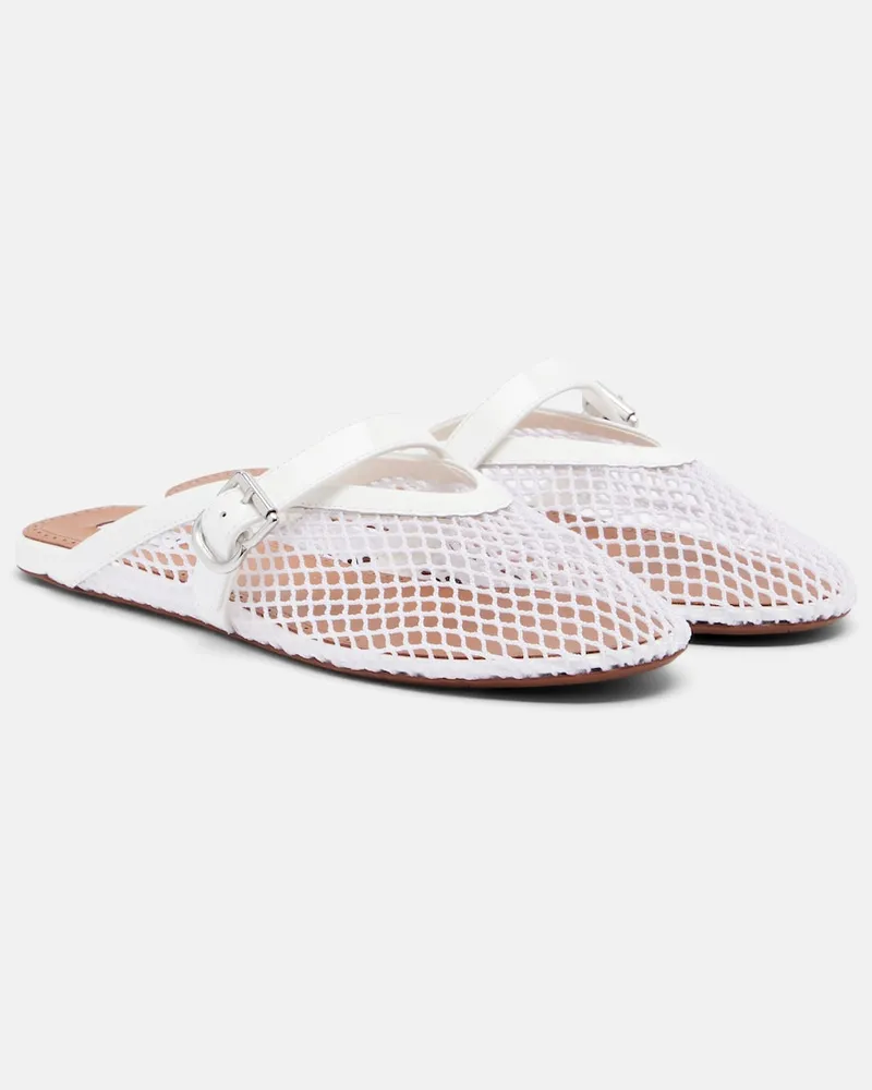 Alaïa Alaïa Slip-Ons mit Lederbesatz Weiß