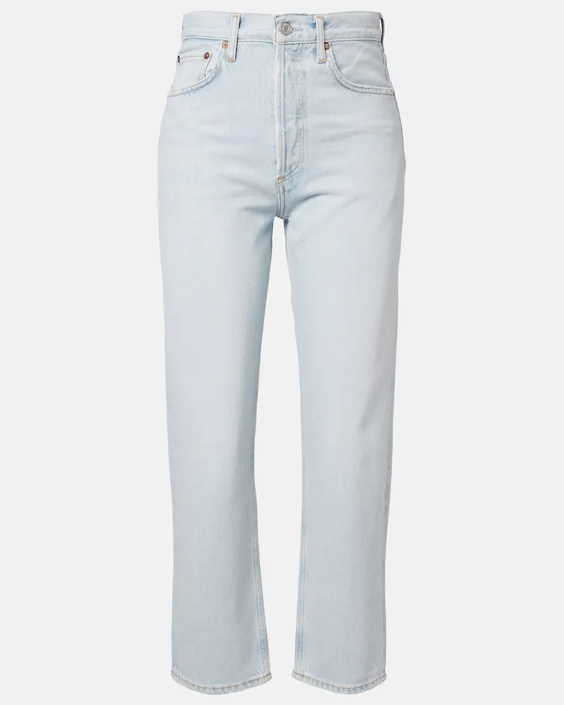 AGOLDE Straight Jeans '90s Crop Blau