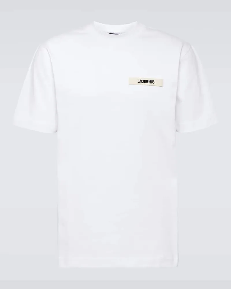 Jacquemus T-Shirt Le T-shirt Gros Grain aus Baumwolle Weiß