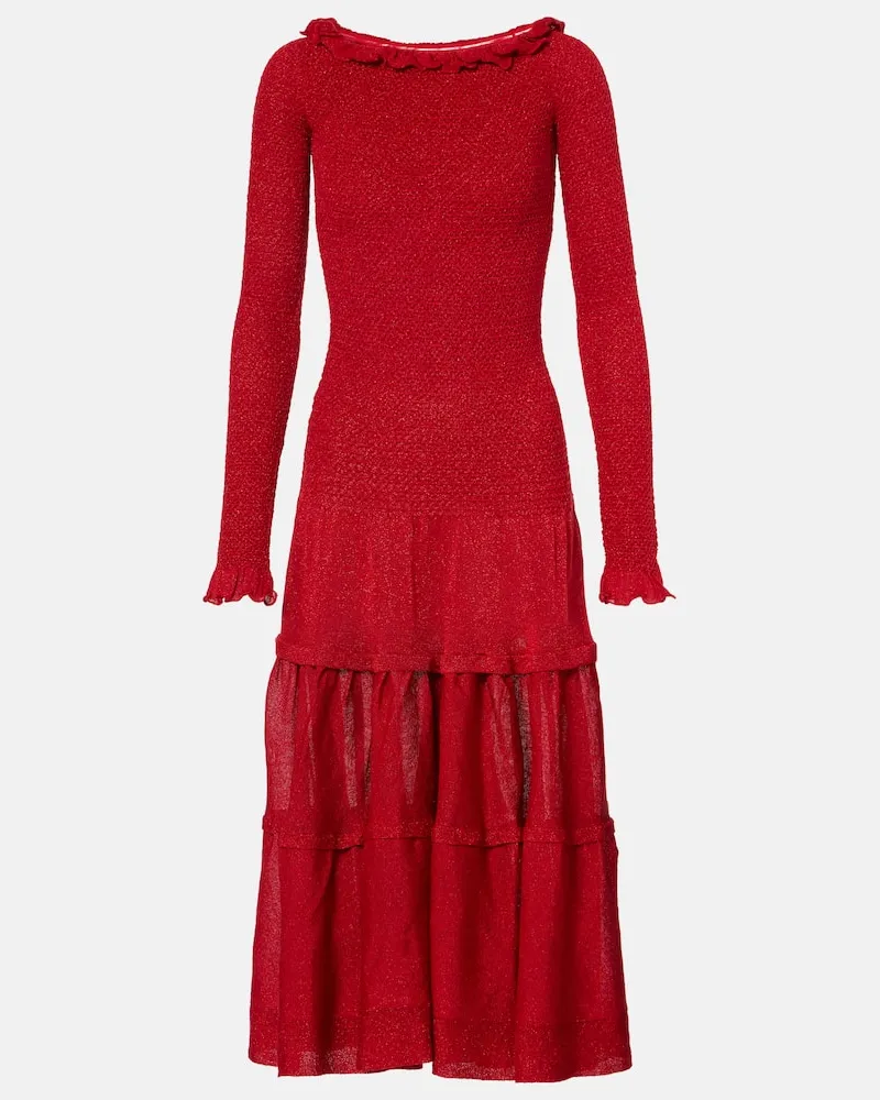 Altuzarra Off-Shoulder-Maxikleid Polly aus Jersey Rot