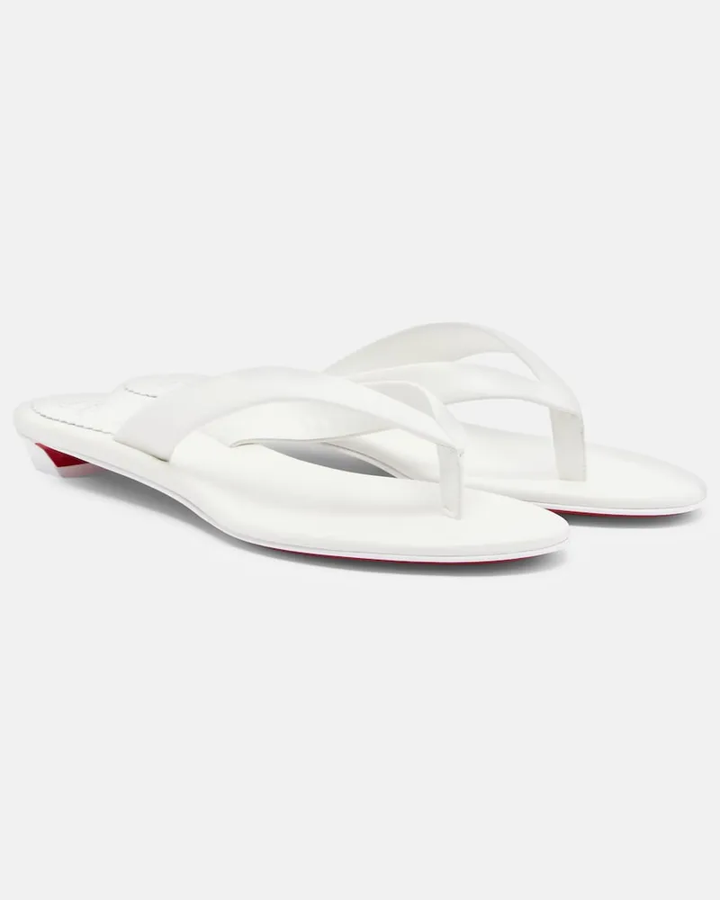 Christian Louboutin Sandalen Miss Z aus Leder Weiß