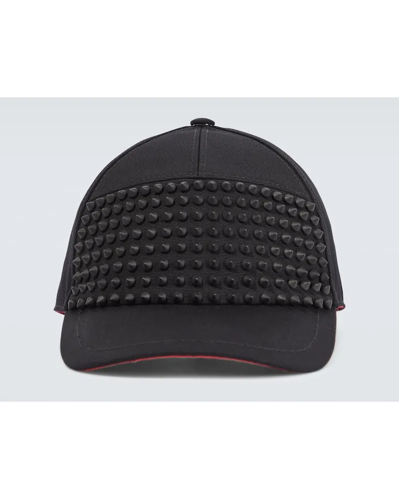 Christian Louboutin Verzierte Baseballcap Enky Spikes Schwarz