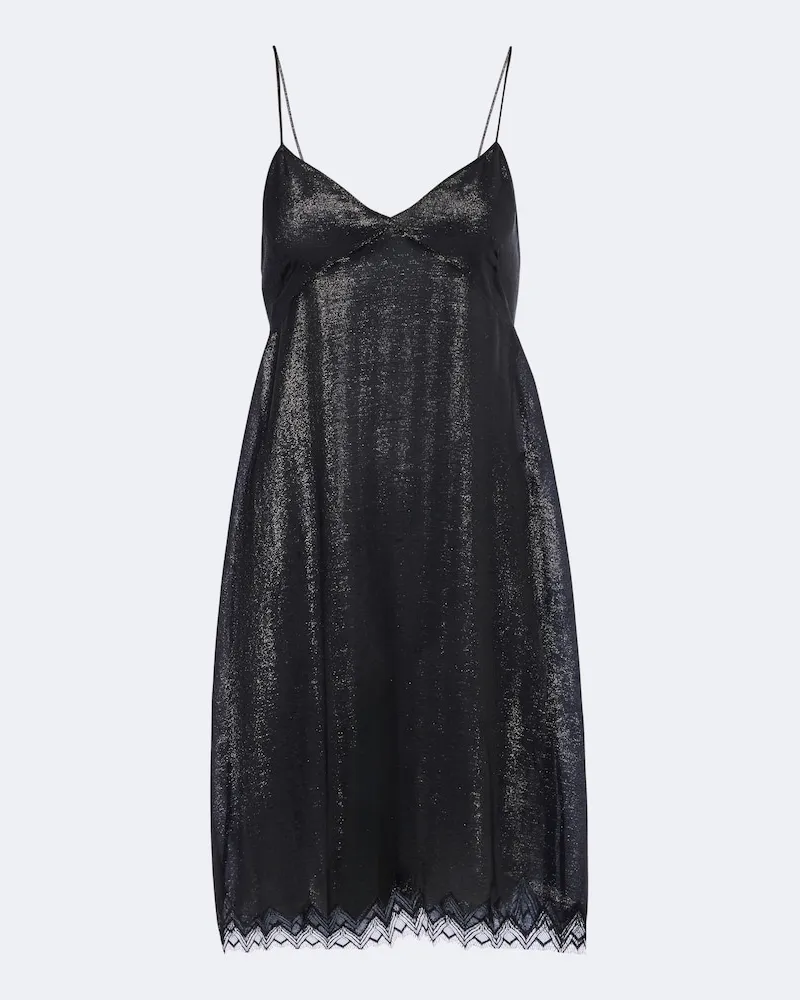 Tom Ford Verziertes Minikleid mit Spitze Schwarz