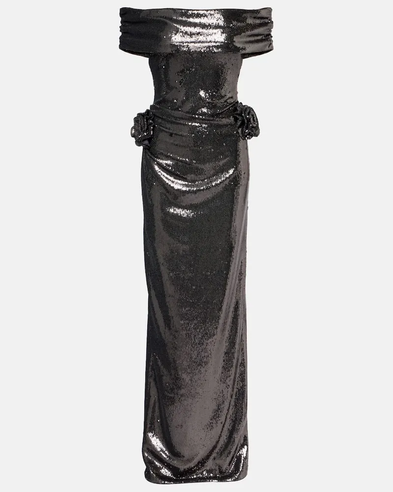 Roland Mouret Robe mit Pailletten Schwarz
