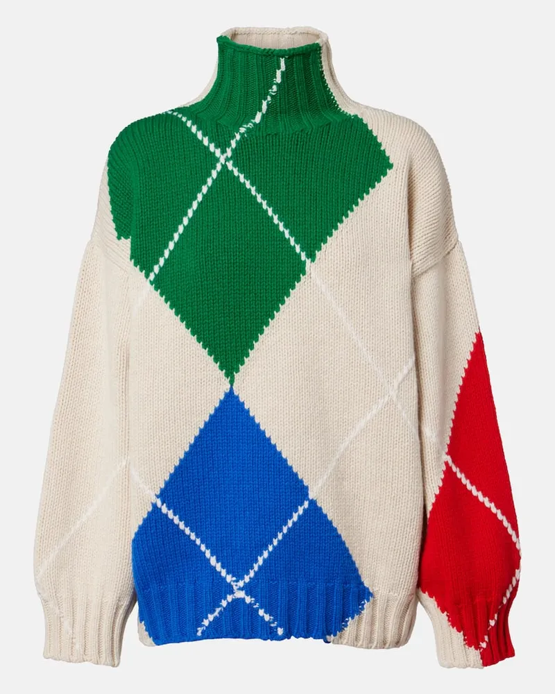 J.W.Anderson X Pringle of Scotland® Pullover aus einem Baumwollgemisch Weiß