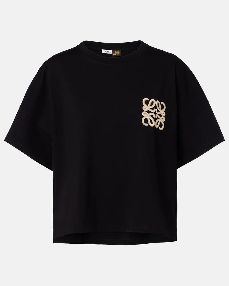 Loewe Paula's Ibiza T-Shirt aus Baumwolle Schwarz