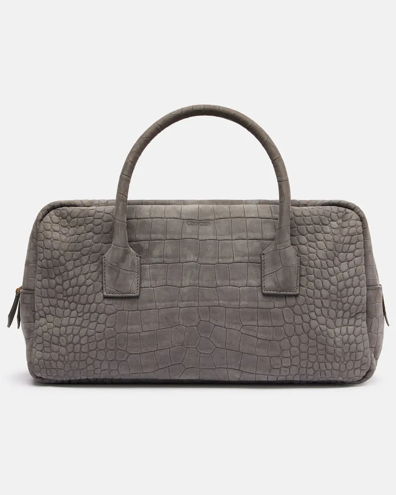 Calvin Klein Tote Bag America Medium aus Leder Grau