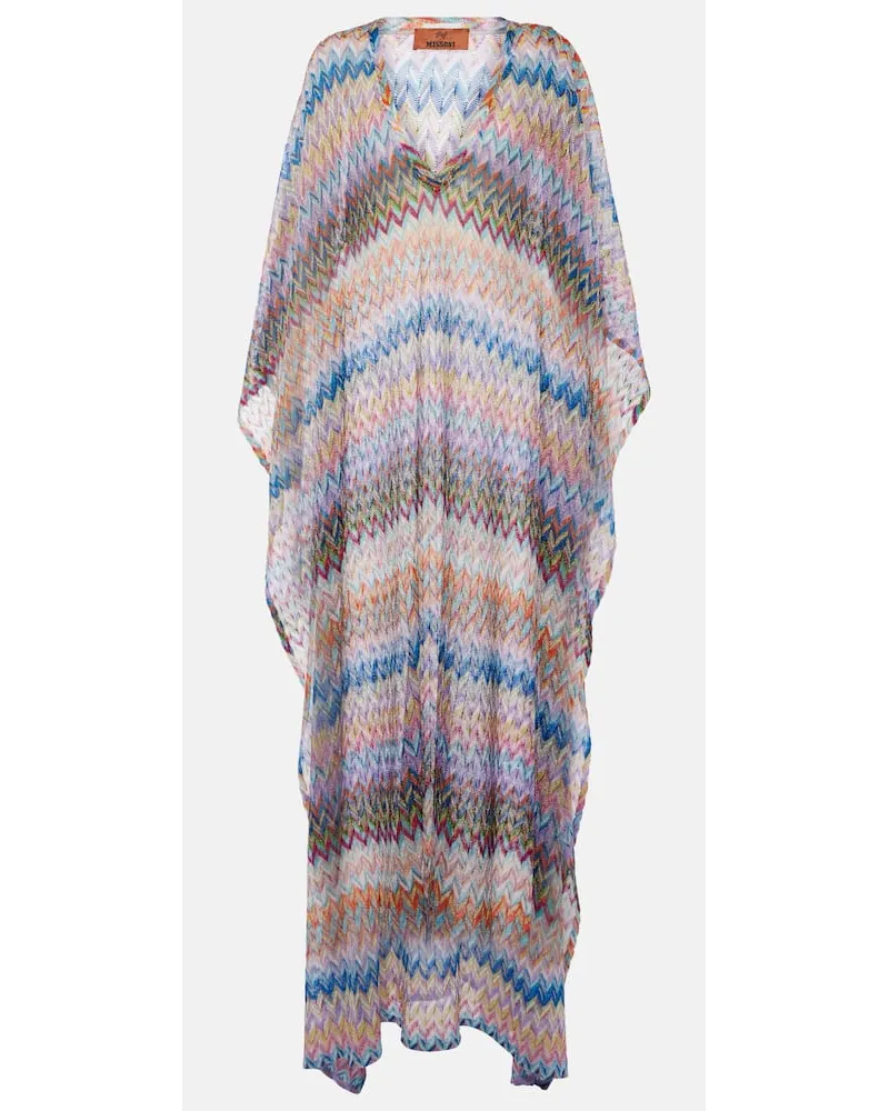 Missoni Kaftan aus Haekelstrick Multicolor