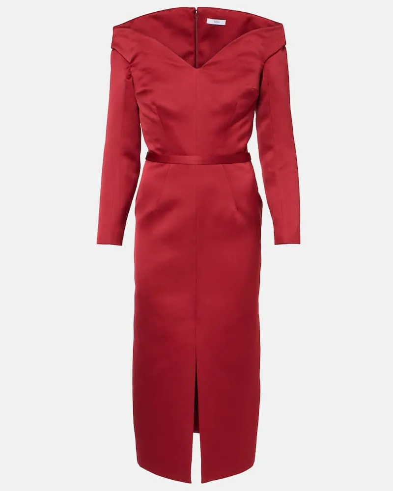 Safiyaa Off-Shoulder-Midikleid Asuman Rot