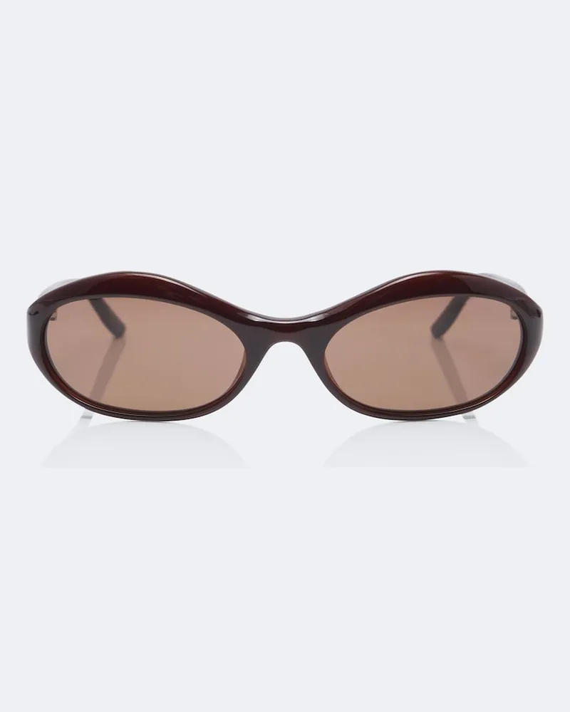 Magda Butrym Ovale Sonnenbrille aus Acetat Braun