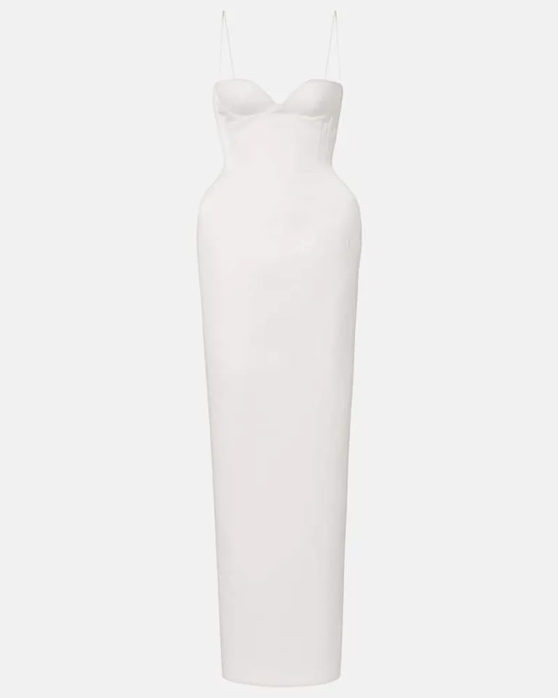 Magda Butrym Bridal Robe aus Satin Weiß