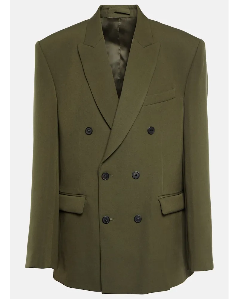 WARDROBE.NYC Blazer aus Schurwolle Gruen