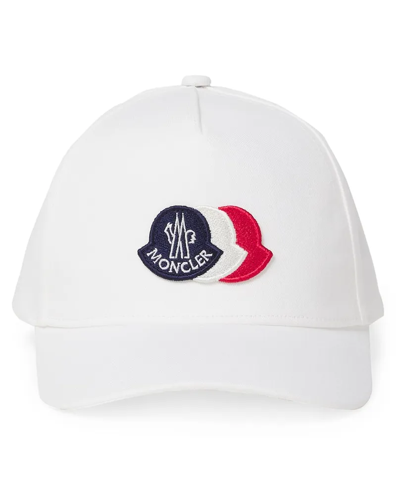 Moncler Besticktes Baseballcap aus Baumwolle Weiß