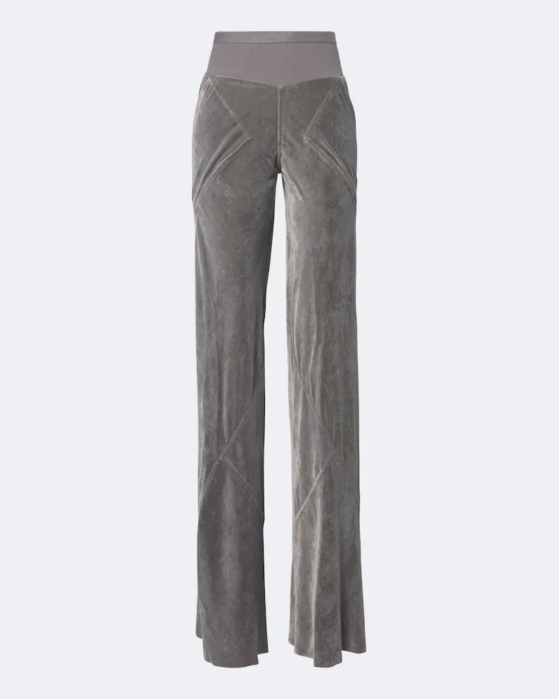 Rick Owens Weite Hose Bias aus Samt Grau