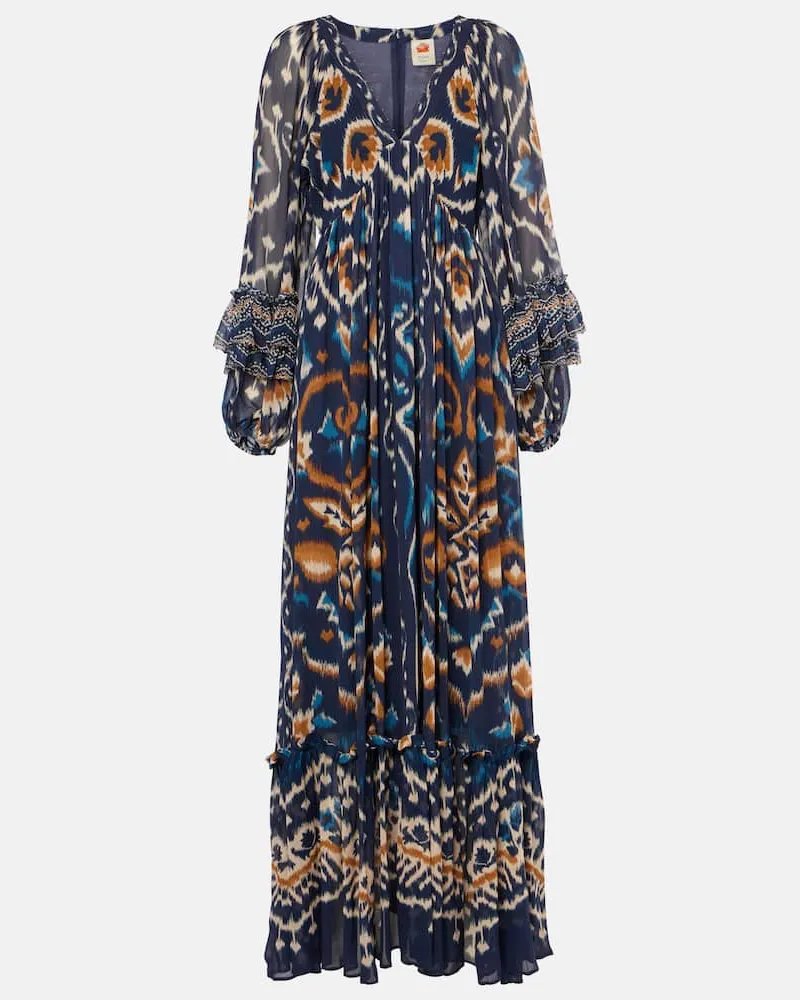 FARM Rio Bedrucktes Maxikleid Blau