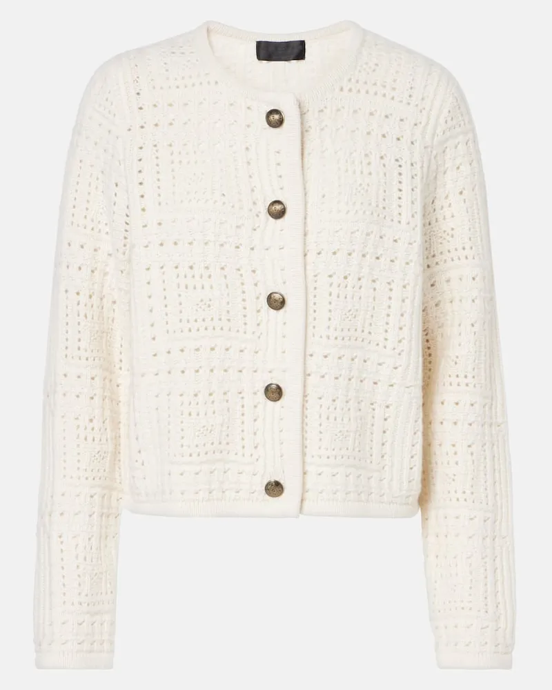 Nili Lotan Cardigan Harry aus Kaschmir Weiß