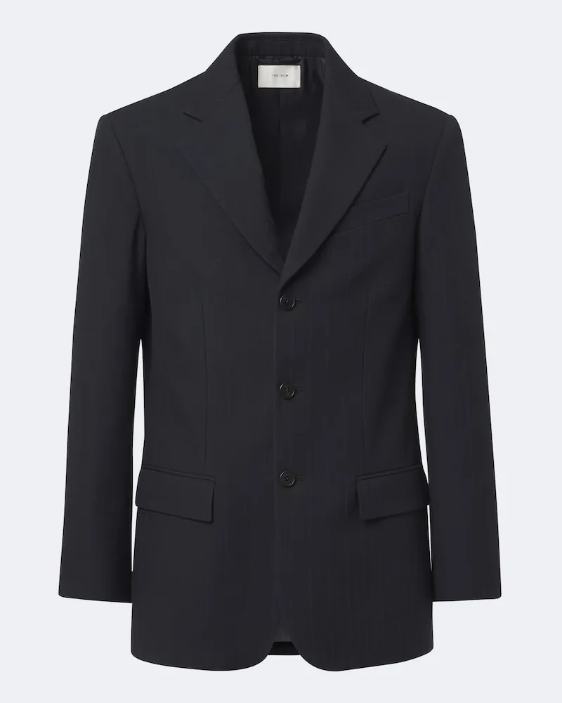 The Row Blazer Wren aus Wolle und Kaschmir Blau