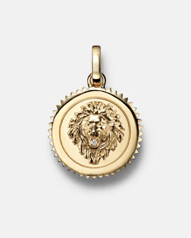 FOUNDRAE Anhänger Strength Medium aus 18kt Gelbgold mit Diamant Gold