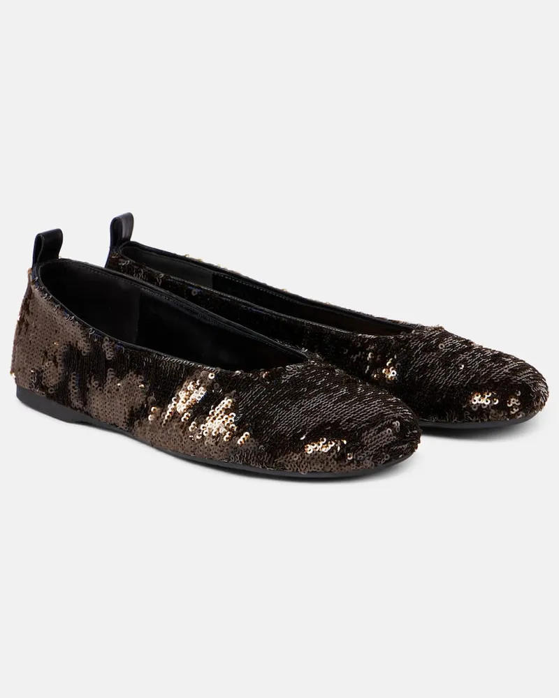 J.W.Anderson Ballerinas mit Pailletten Braun