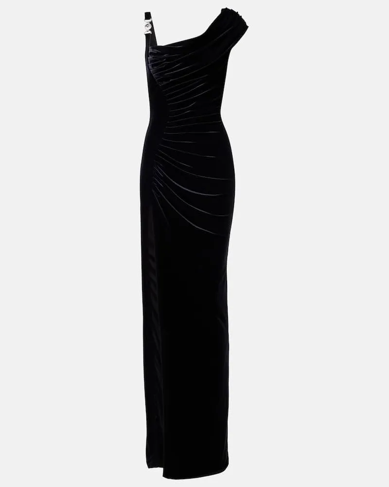 Versace Robe aus Samt Schwarz