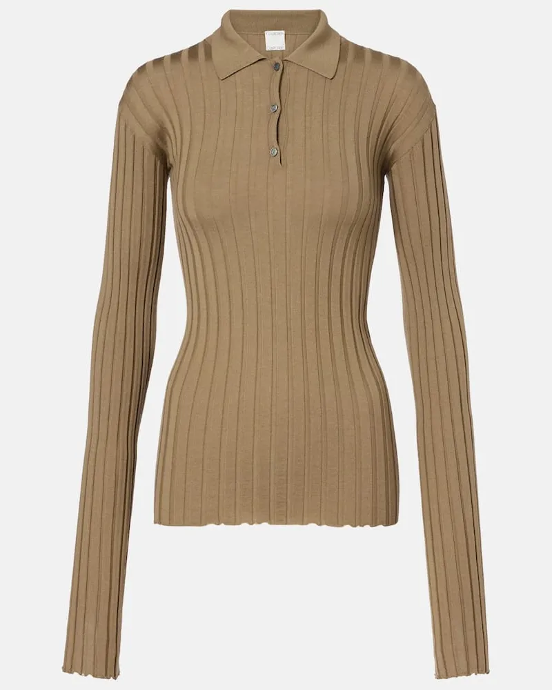 Calvin Klein Polopullover aus Wolle Grün