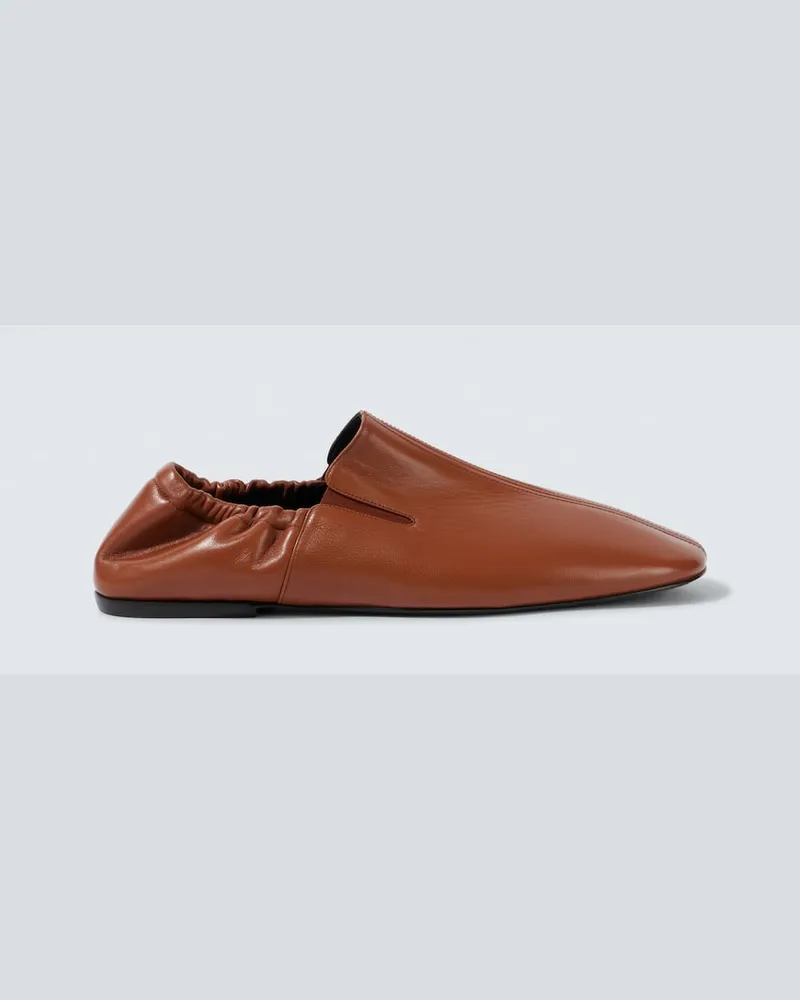 Dries van Noten Slip-Ons aus Leder Braun