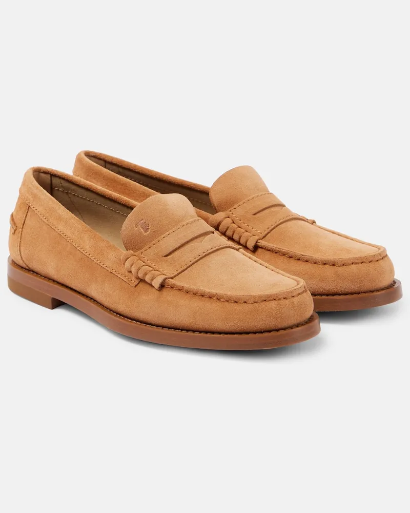 TOD'S Loafers aus Veloursleder Braun
