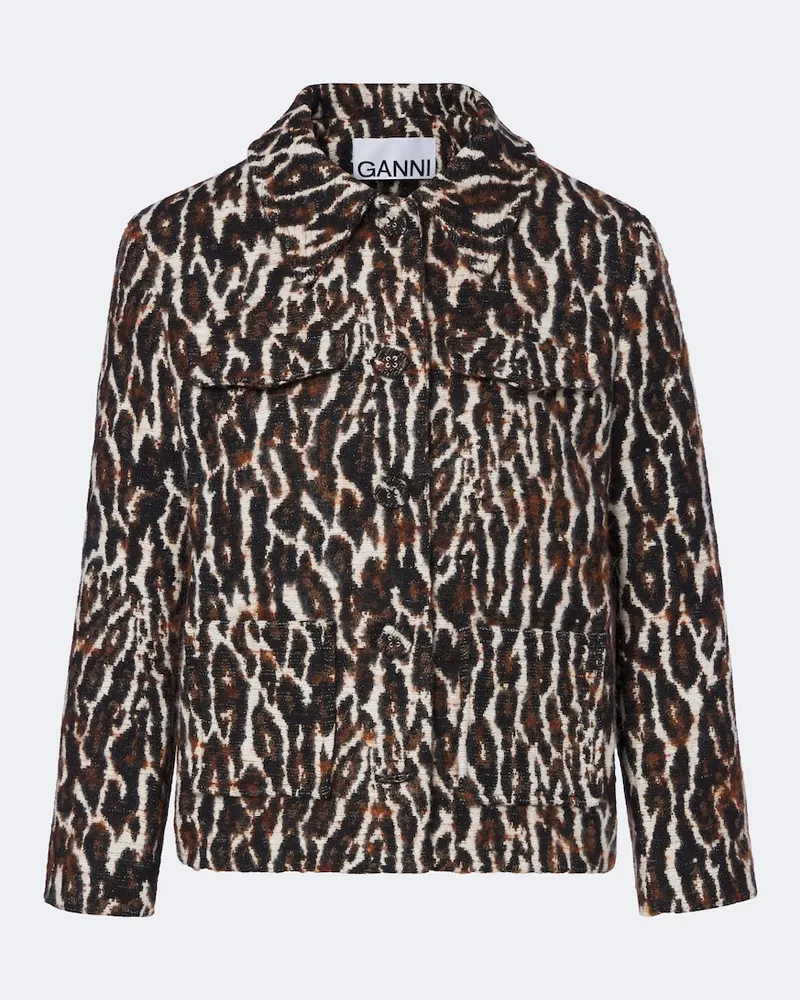 Ganni Jacke aus Jacquard Multicolor