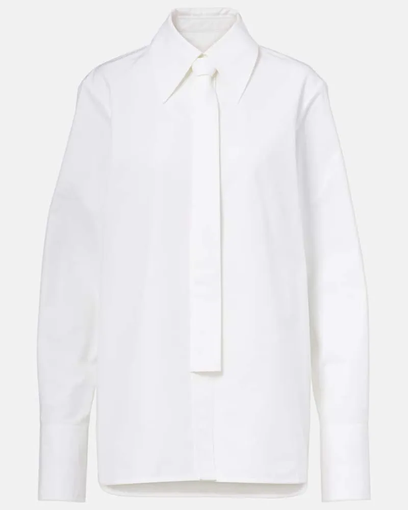 Jil Sander Hemd aus Baumwollpopeline Weiß